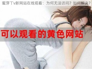 蜜芽丅v新网站在线观看：为何无法访问？如何解决？