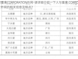 人与畜禽CORPORATION外网-请详细介绍一下人与畜禽 CORPORATION 外网的相关信息及特点？