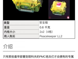 逃离塔科夫：Ai-2医疗盒的神奇功效与作用解析