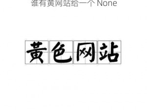 谁有黄网站给一个 None