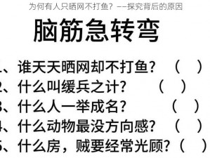 为何有人只晒网不打鱼？——探究背后的原因