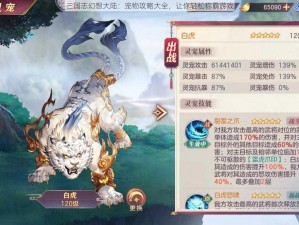 三国志幻想大陆：宠物攻略大全，让你轻松称霸游戏