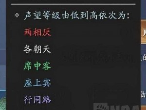 天涯明月刀手游声望高效升级攻略：声望优先升级指南