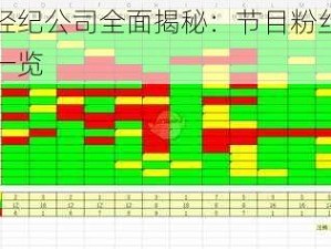 女主播经纪公司全面揭秘：节目粉丝群像与分布表一览