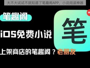 大不大试试不就知道了笔趣阁APP，小说阅读神器