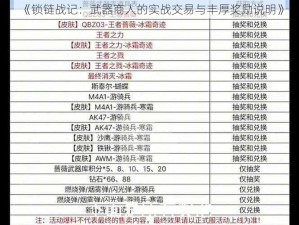 《锁链战记：武器商人的实战交易与丰厚奖励说明》