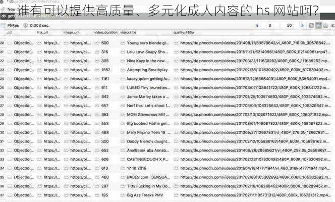 谁有可以提供高质量、多元化成人内容的 hs 网站啊？