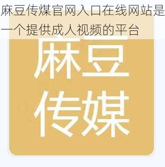 麻豆传煤官网入口在线网站是一个提供成人视频的平台