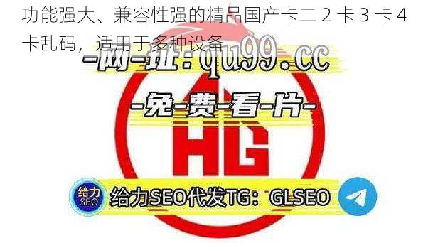 功能强大、兼容性强的精品国产卡二 2 卡 3 卡 4 卡乱码，适用于多种设备