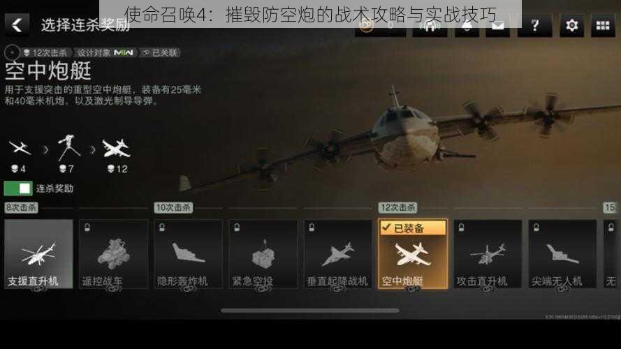 使命召唤4：摧毁防空炮的战术攻略与实战技巧