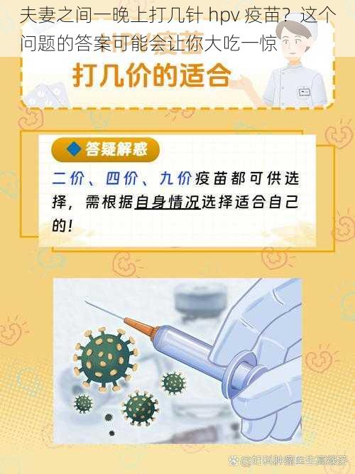 夫妻之间一晚上打几针 hpv 疫苗？这个问题的答案可能会让你大吃一惊