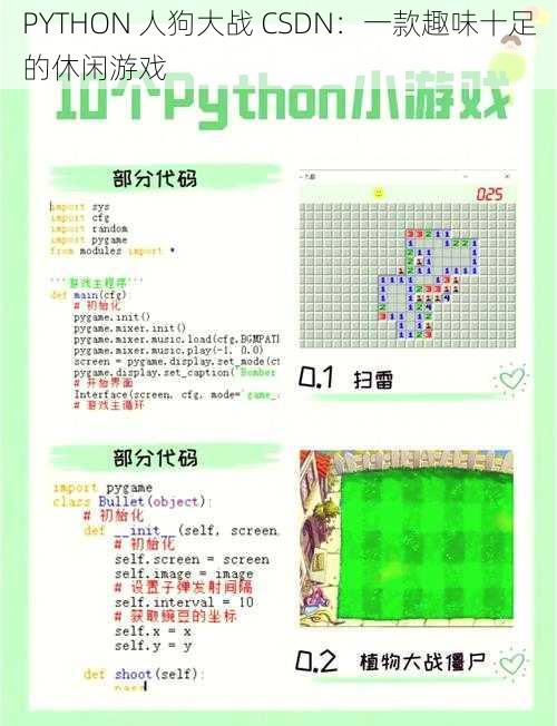 PYTHON 人狗大战 CSDN：一款趣味十足的休闲游戏