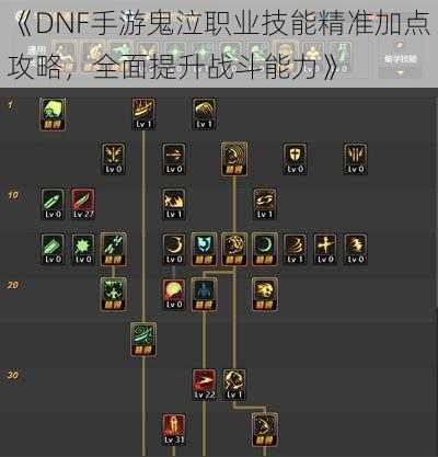 《DNF手游鬼泣职业技能精准加点攻略，全面提升战斗能力》