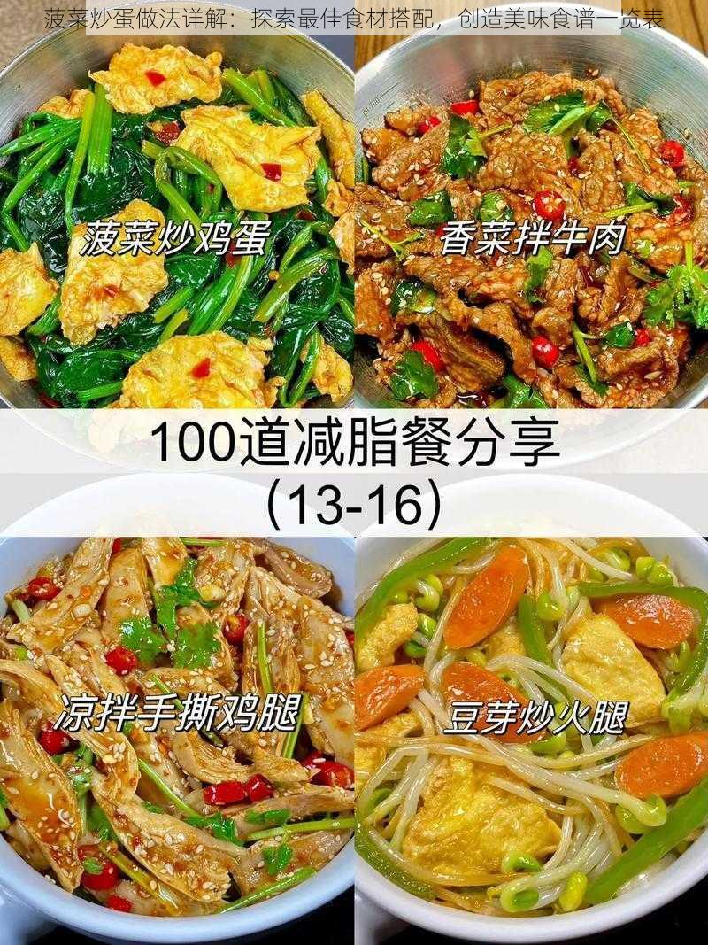 菠菜炒蛋做法详解：探索最佳食材搭配，创造美味食谱一览表