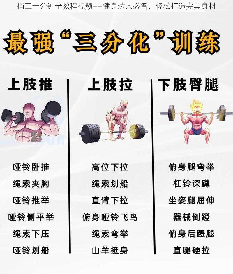 桶三十分钟全教程视频——健身达人必备，轻松打造完美身材