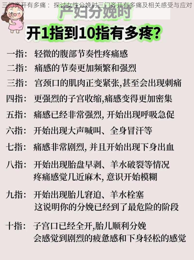 三门齐开有多痛 ：探讨女性分娩时三门齐开有多痛及相关感受与应对之法