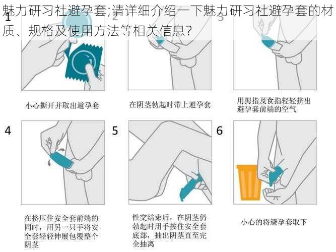 魅力研习社避孕套;请详细介绍一下魅力研习社避孕套的材质、规格及使用方法等相关信息？