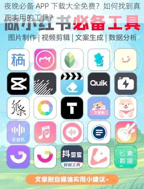 夜晚必备 APP 下载大全免费？如何找到真正实用的工具？