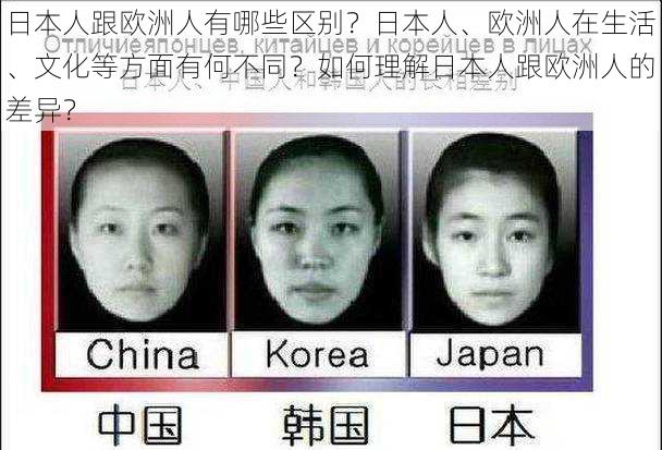 日本人跟欧洲人有哪些区别？日本人、欧洲人在生活、文化等方面有何不同？如何理解日本人跟欧洲人的差异？