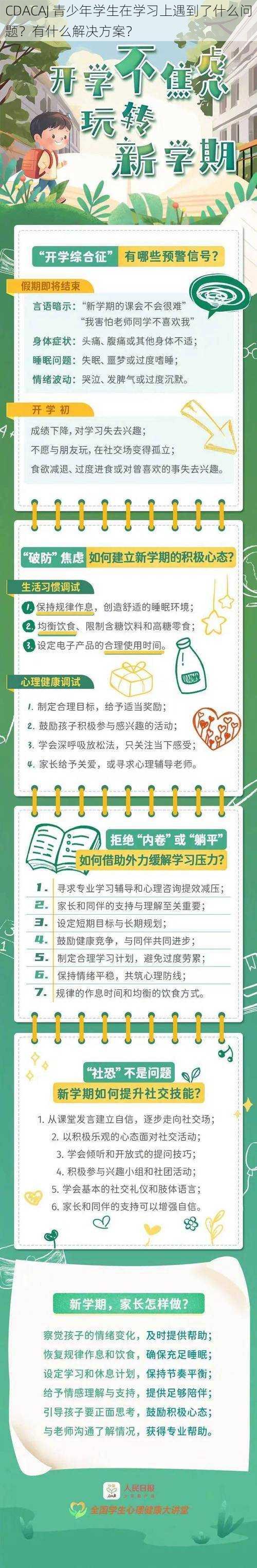 CDACAJ 青少年学生在学习上遇到了什么问题？有什么解决方案？