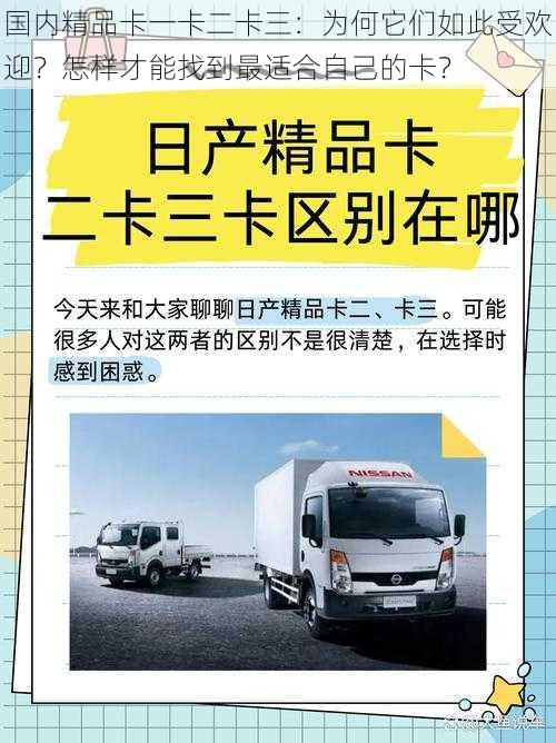 国内精品卡一卡二卡三：为何它们如此受欢迎？怎样才能找到最适合自己的卡？