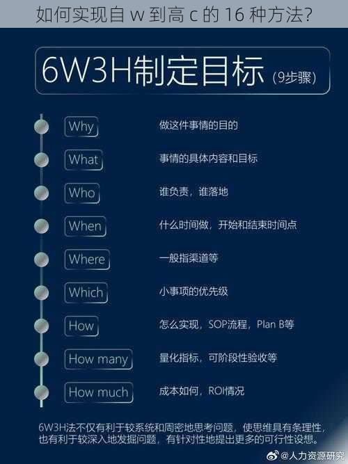 如何实现自 w 到高 c 的 16 种方法？