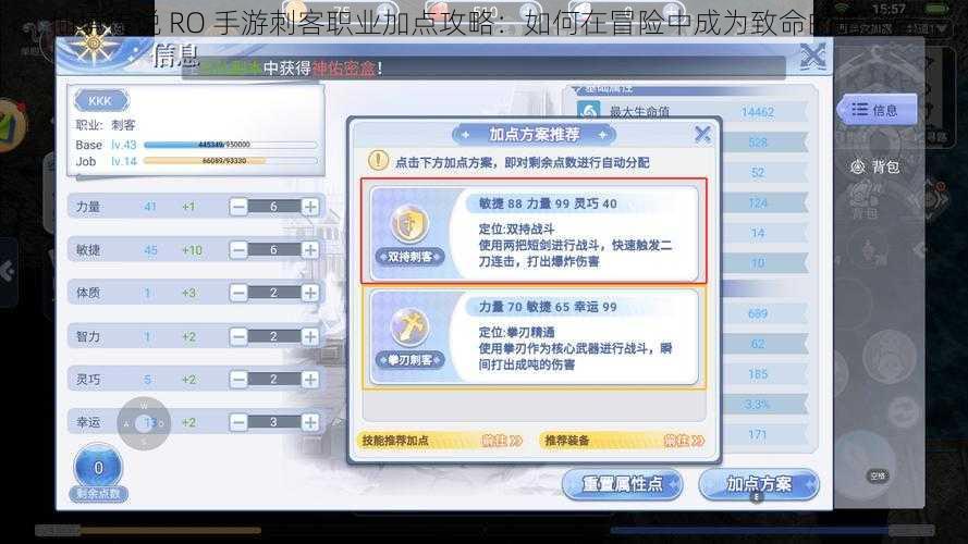 仙境传说 RO 手游刺客职业加点攻略：如何在冒险中成为致命的暗杀者