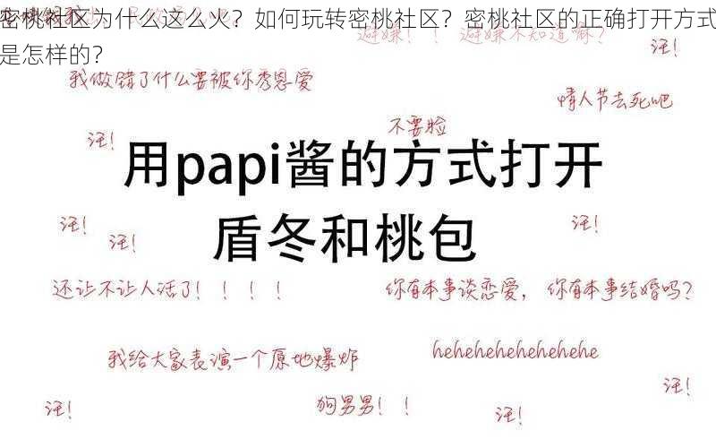 密桃社区为什么这么火？如何玩转密桃社区？密桃社区的正确打开方式是怎样的？