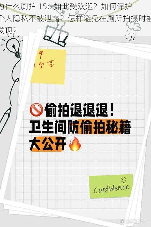 为什么厕拍 15p 如此受欢迎？如何保护个人隐私不被泄露？怎样避免在厕所拍摄时被发现？