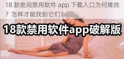 18 款夜间禁用软件 app 下载入口为何难找？怎样才能找到它们？