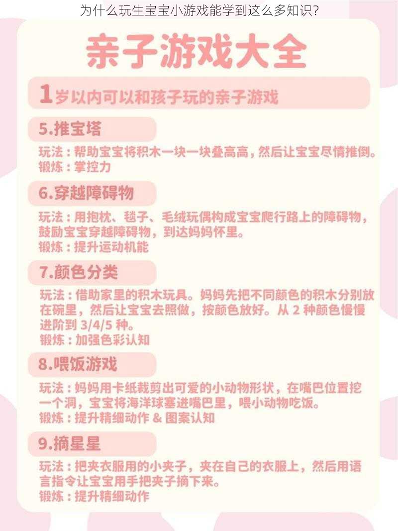 为什么玩生宝宝小游戏能学到这么多知识？