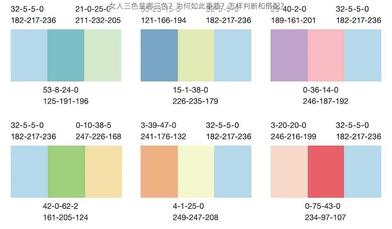 女人三色是哪三色？为何如此重要？怎样判断和搭配？