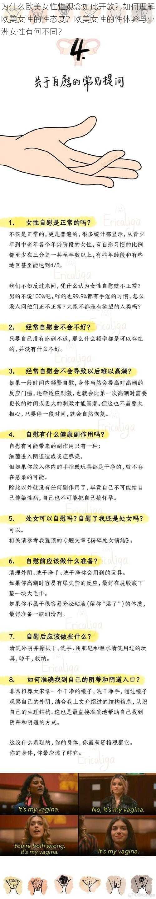 为什么欧美女性性观念如此开放？如何理解欧美女性的性态度？欧美女性的性体验与亚洲女性有何不同？