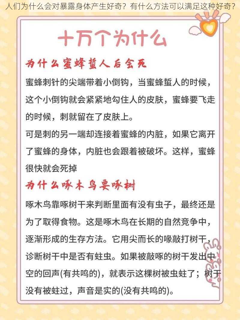 人们为什么会对暴露身体产生好奇？有什么方法可以满足这种好奇？