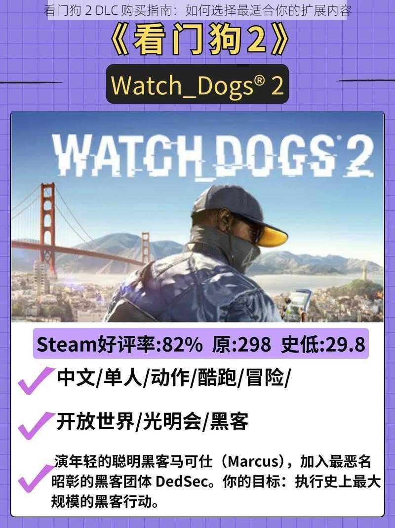 看门狗 2 DLC 购买指南：如何选择最适合你的扩展内容