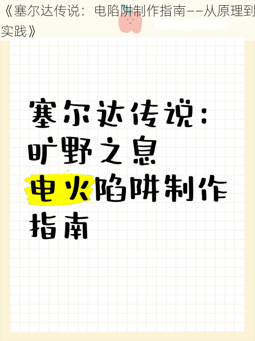 《塞尔达传说：电陷阱制作指南——从原理到实践》